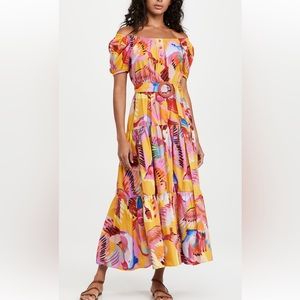 Neon Macaws Maxi Farm Rio dress BRAND NEW